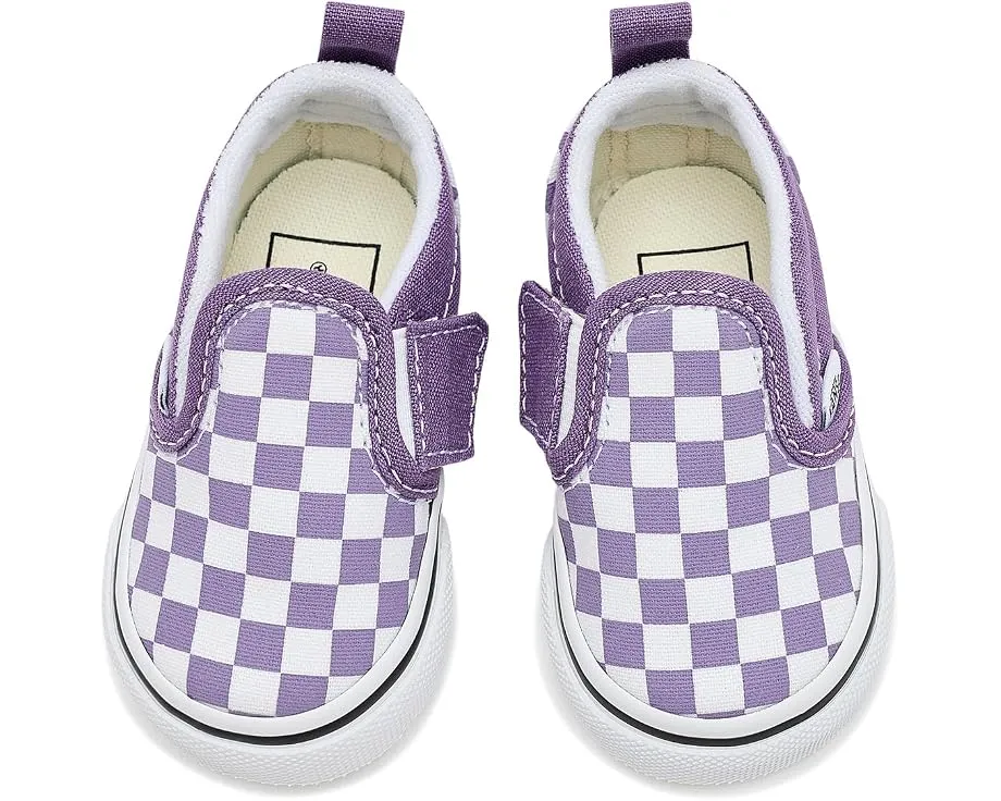 Детские кеды Vans Slip-On V клетчатые без шнуровки