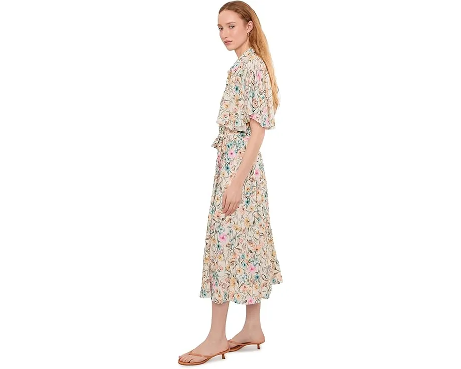 Платье Vince Camuto с рукавом фонарик и рельефными швами