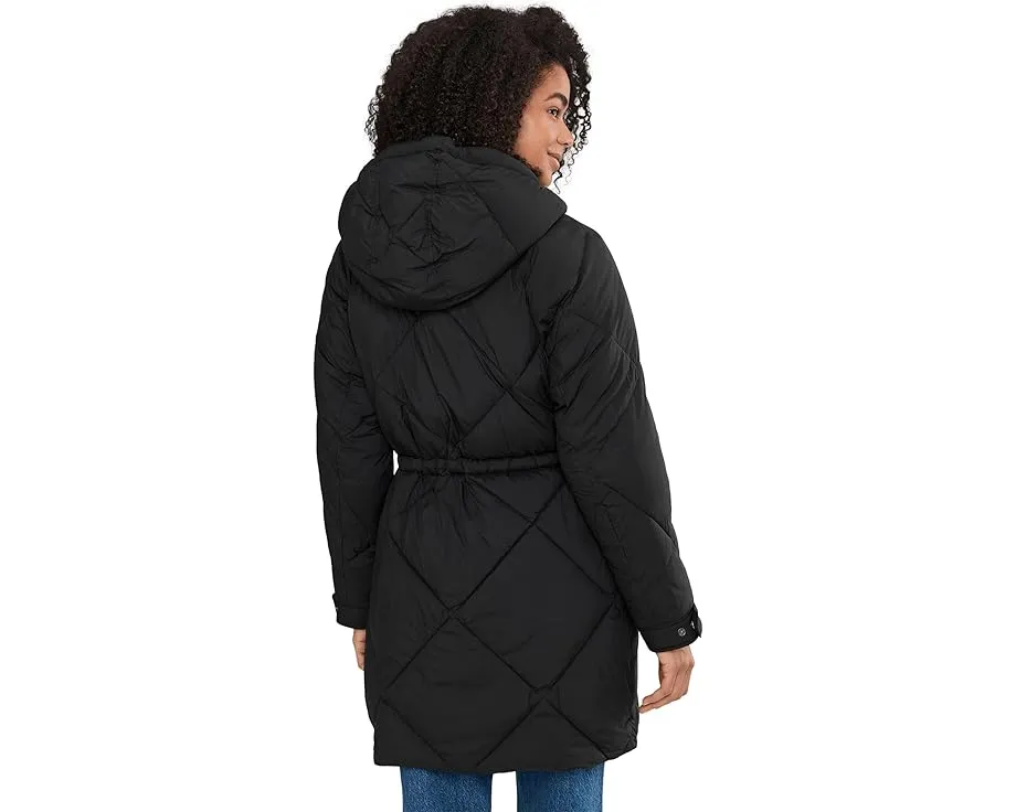 Длинная стеганая парка Levi's с капюшоном из шерпи