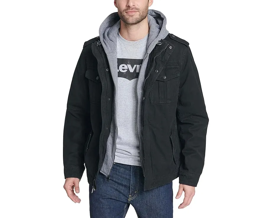 Куртка Levi's с капюшоном и подкладкой из шерпы на молнии