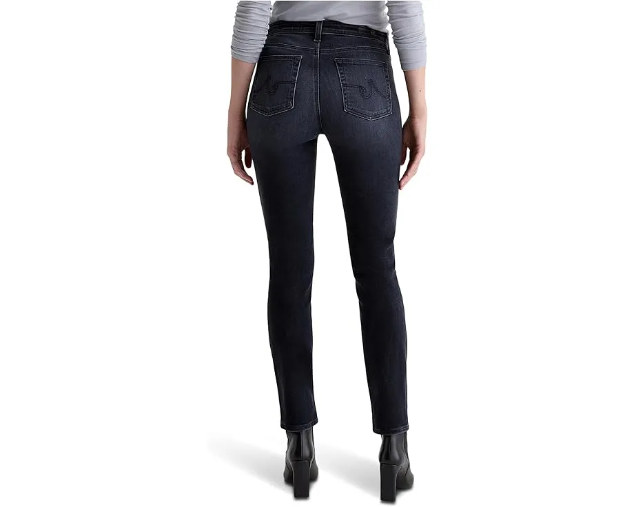 Прямые зауженные джинсы AG Jeans Mari со средней посадкой в цвете Glitch