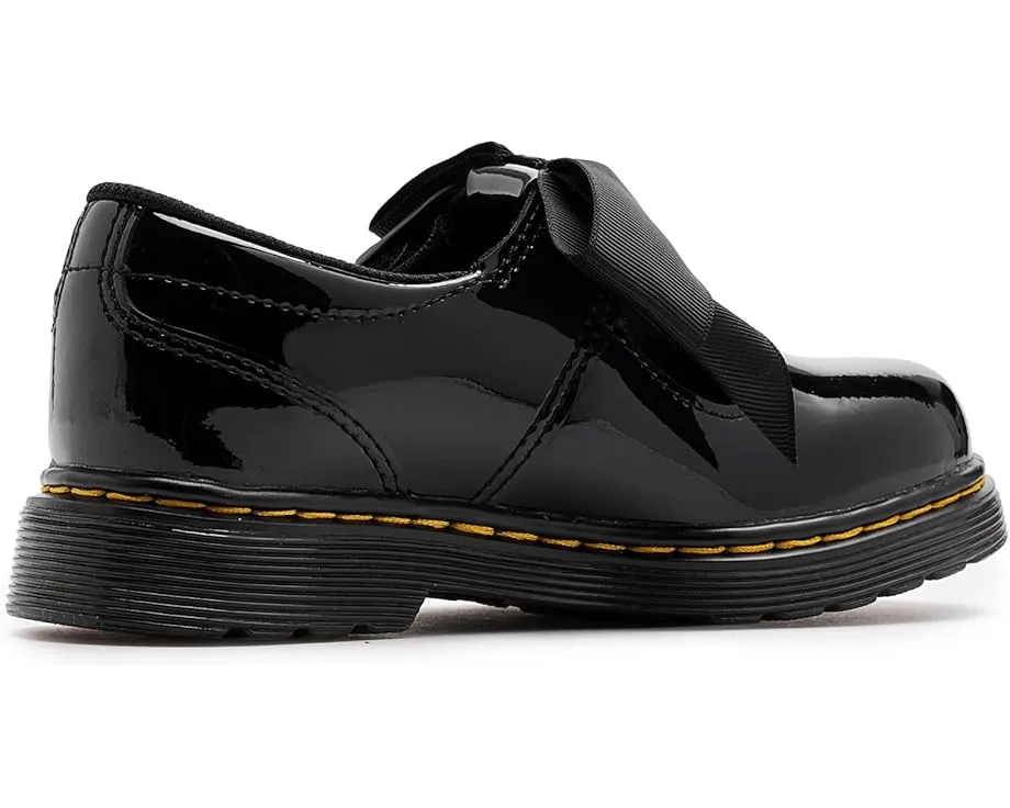 Детские туфли Dr. Martens Polley II Bow YS с бантом и застежкой на липучке