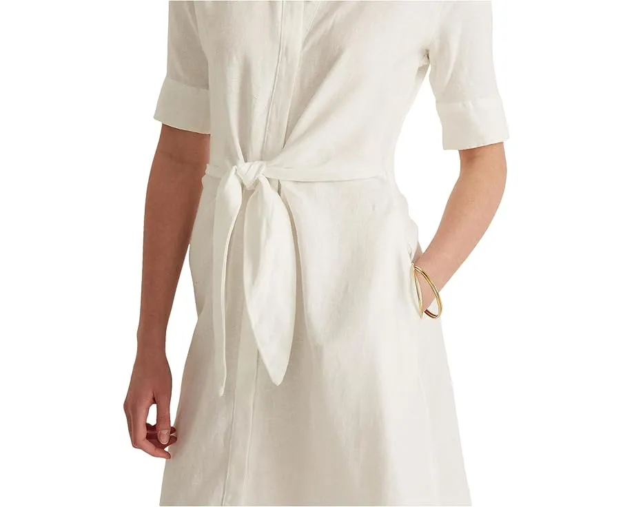 Платье-рубашка Lauren Ralph Lauren из льна с поясом