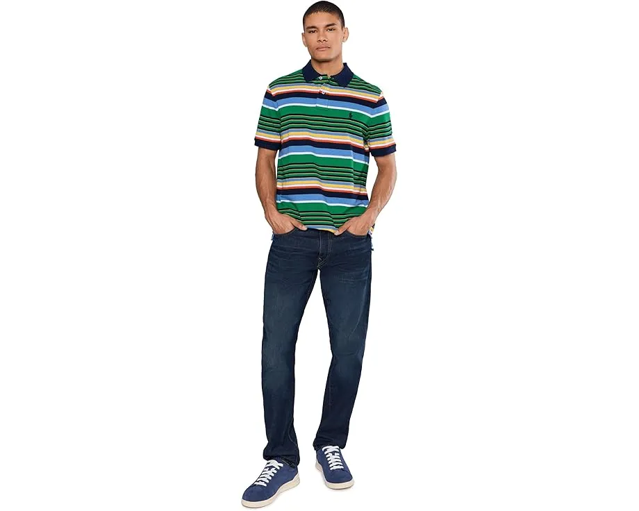 Поло Polo Ralph Lauren Classic Fit Striped Mesh из дышащего хлопка