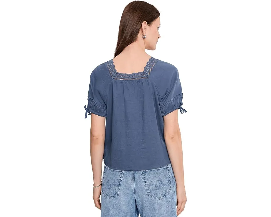 Блуза Manzana Peasant Shirt из органического хлопка с кружевной отделкой Toad&Co