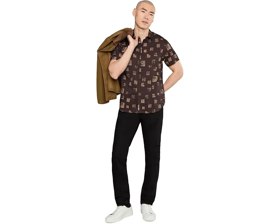 Рубашка John Varvatos Loren с принтом по всей поверхности и коротким рукавом