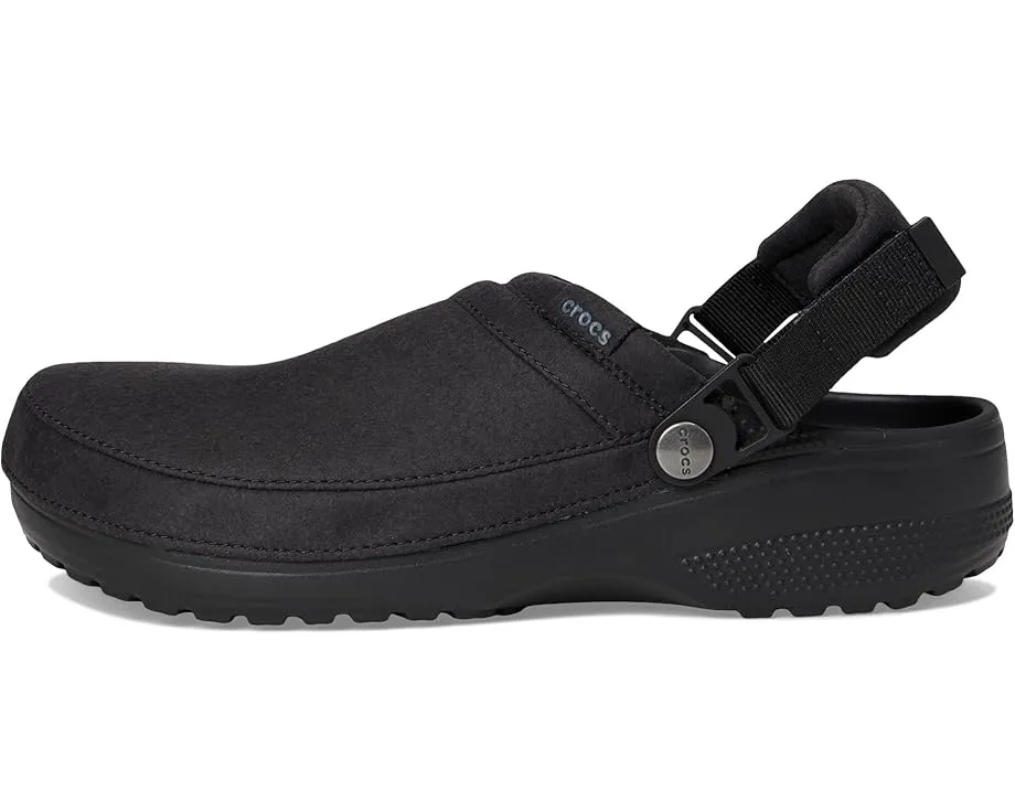 Кроксы Crocs Classic Crafted Vegan Suede Clogs с ремешком и стелькой Croslite