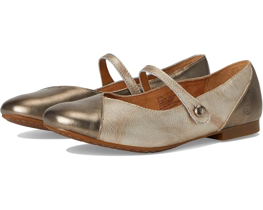 Балетки Pandora из цельнозерновой кожи с ремешком на щиколотке