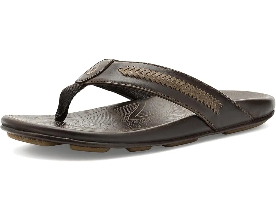 Кожаные сандалии Mea Ola Mano с ремешками и детальной проработкой OluKai
