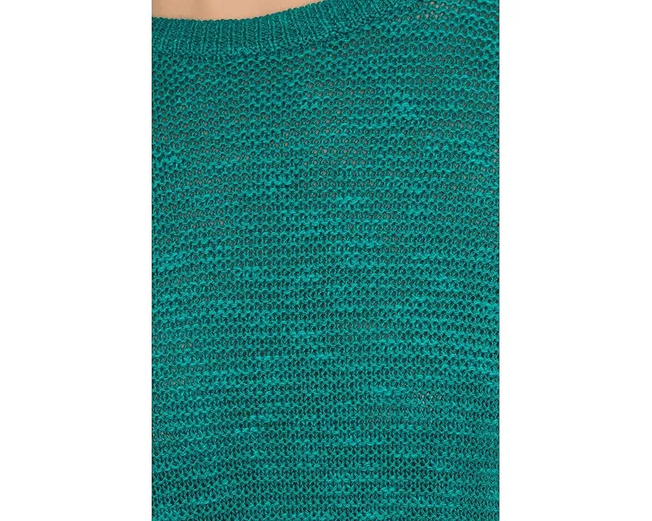 Свитер Eileen Fisher с круглой горловиной из смеси органического льна и хлопка