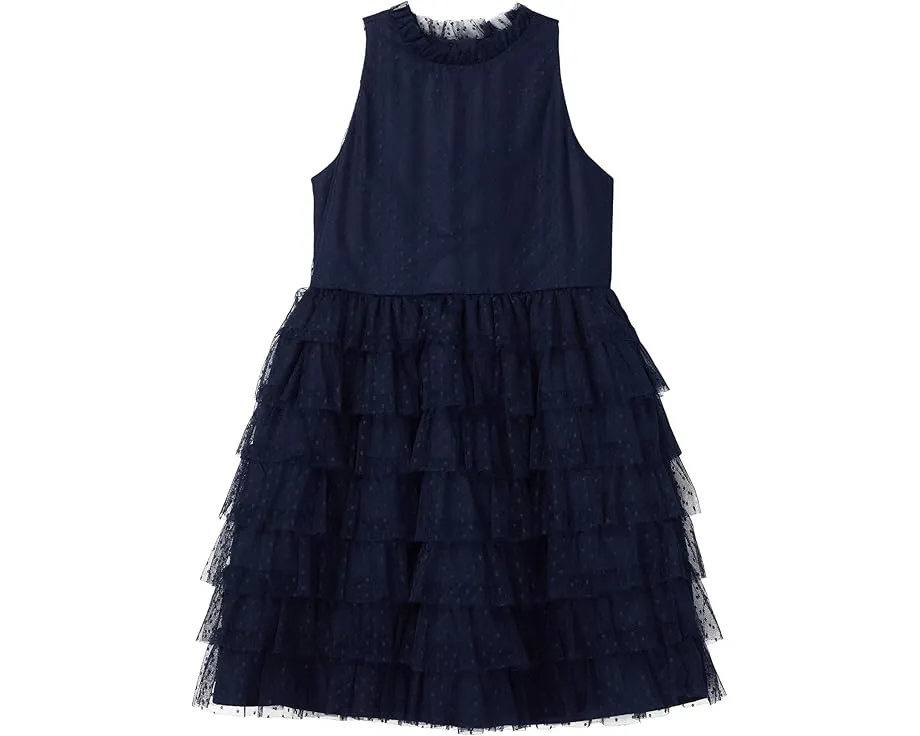 Детское платье с ярусами из сетки и горошком Janie and Jack