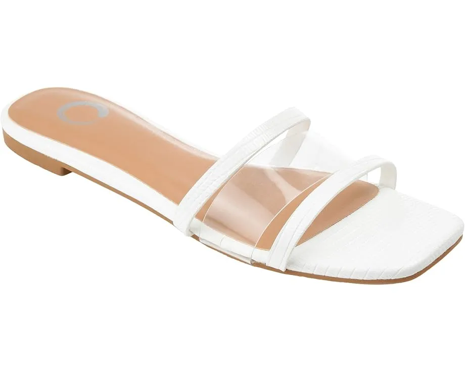 Сандалии Ramira Slide от Journee Collection с прозрачным ремешком и мягкой стелькой