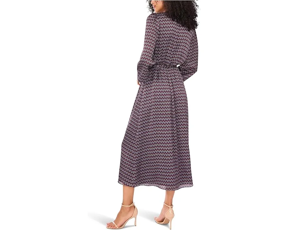 Платье-макси Vince Camuto с запахом и объемными рукавами