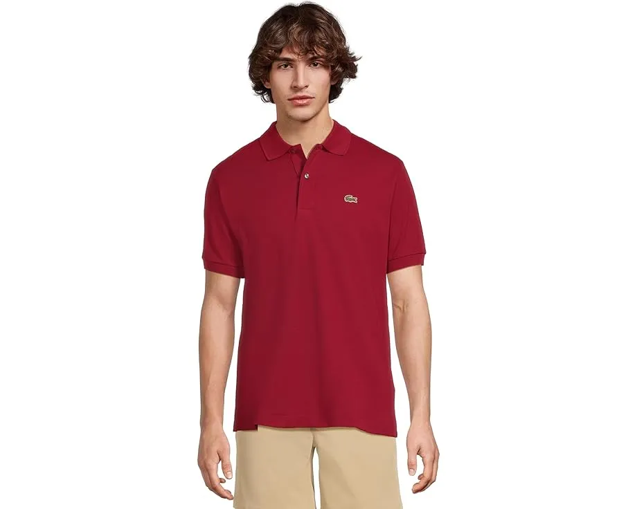 Поло Lacoste L1212 Classic Pique из хлопкового пике с вышитым крокодилом