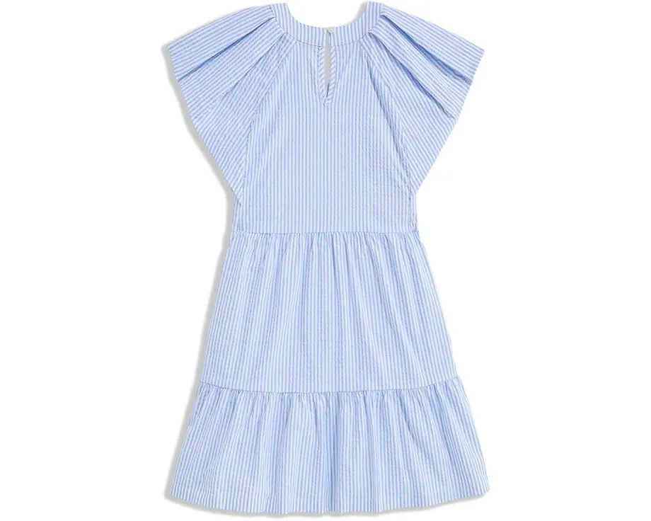 Детское платье vineyard vines Sophie Harbor с V-образным вырезом и расклешенным силуэтом