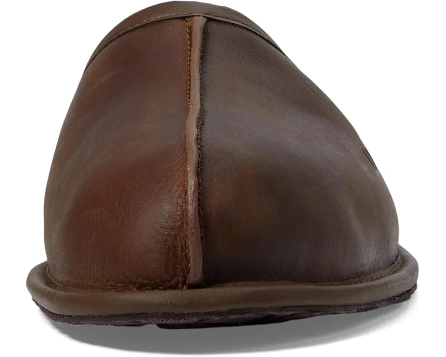 Тапочки UGG Scuff с овчинной подкладкой и гладкой кожей