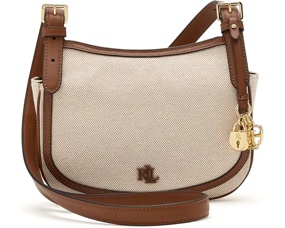 Средняя кроссбоди сумка Lauren Ralph Lauren Marcy из холста с кожаными деталями