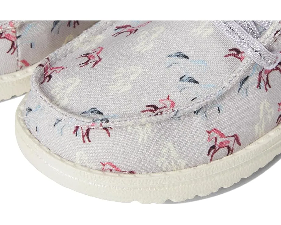 Hey Dude Kids Wendy Unicorn Sparkle детские туфли с блестками и стелькой из пены с памятью