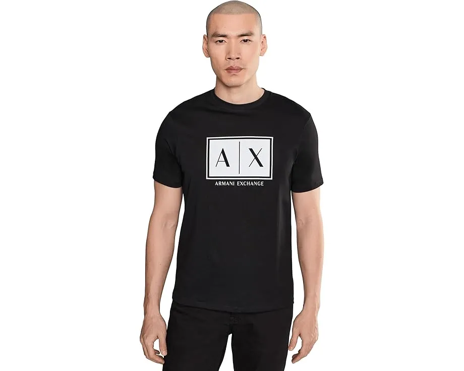 Футболка Armani Exchange Box Logo с круглым вырезом