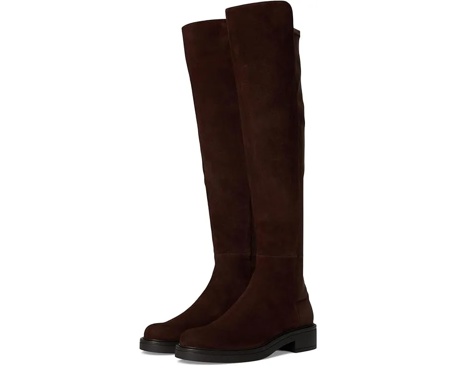 Ботинки Stuart Weitzman 5050 Celia из замши с квадратным каблуком