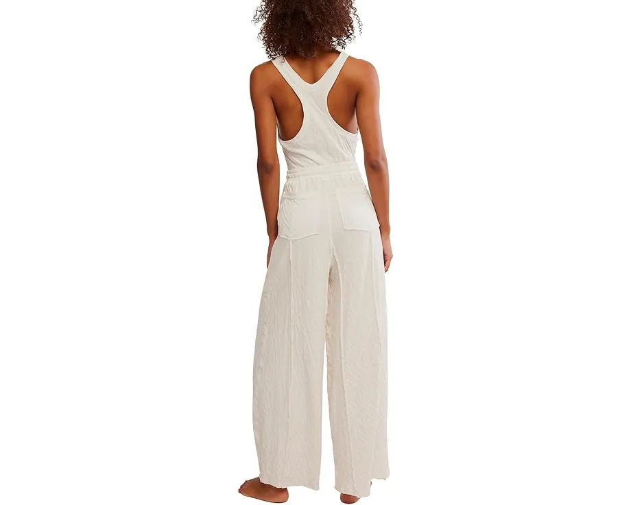 Комбинезон Free People Wait A Minute из хлопка с широкими штанинами