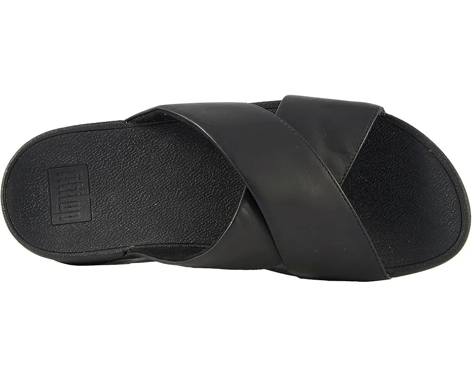 Кожаные сандалии FitFlop Lulu Cross Slide с технологией Microwobbleboard