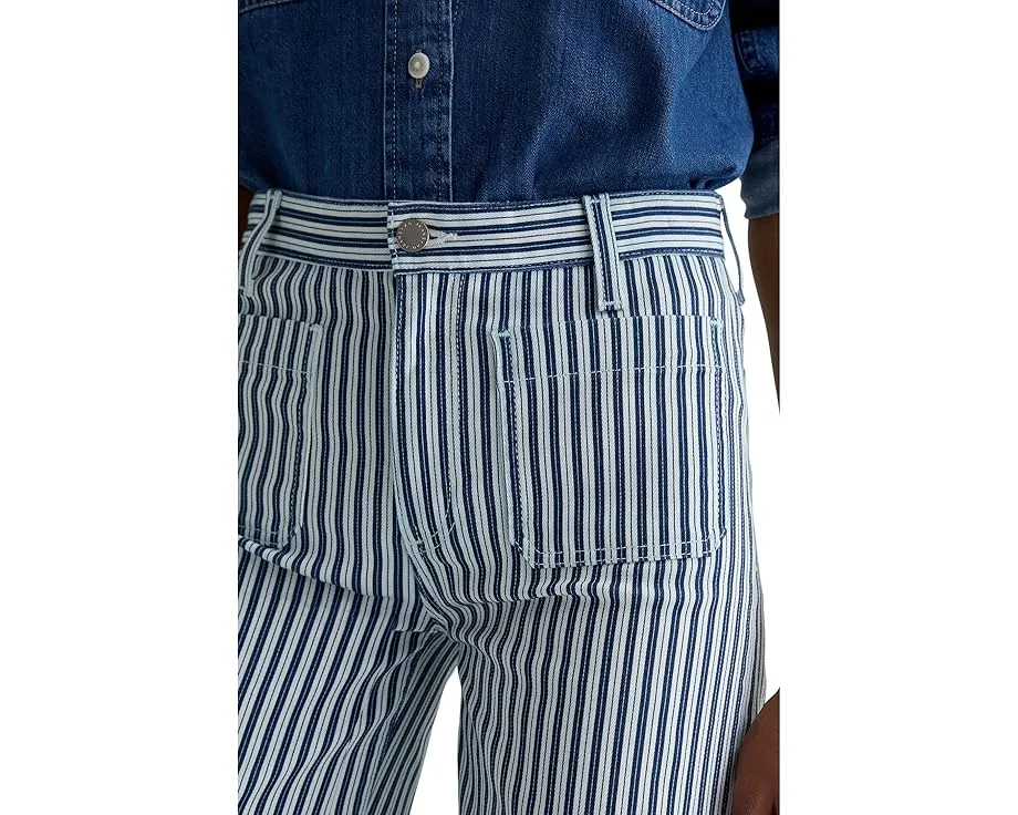 Джинсы AG Jeans Kassie с широкими штанинами и полосатым принтом