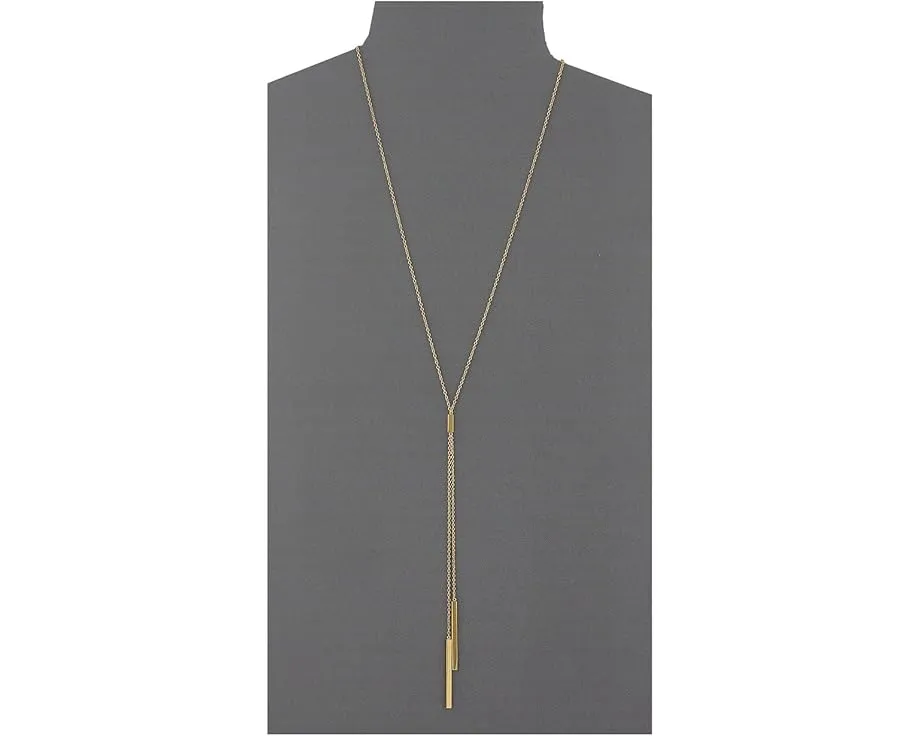 Кулон лариат Mave из позолоченного металла с застежкой лобстер