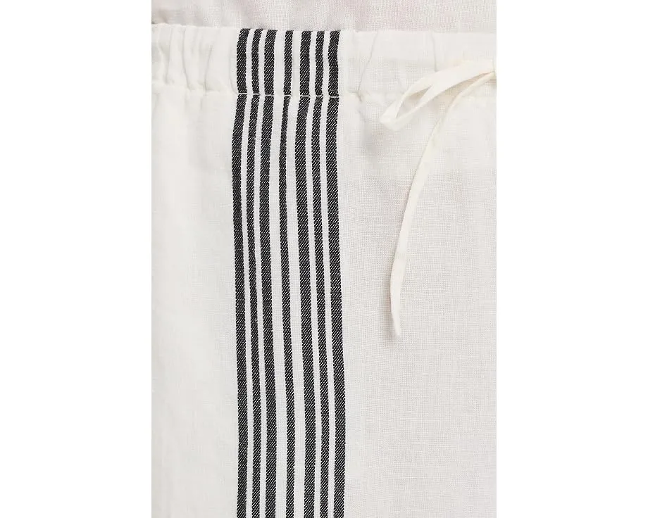 Льняные брюки Madewell Bold Stripe на завязках