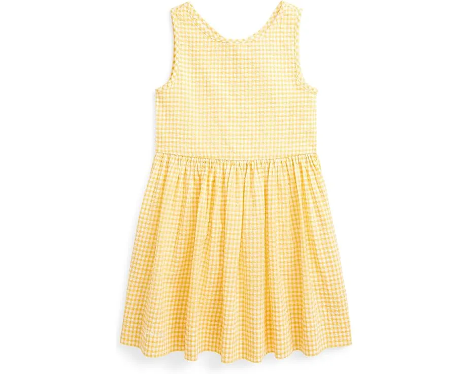 Платье из хлопкового сюрса Gingham Cotton Seersucker от Polo Ralph Lauren