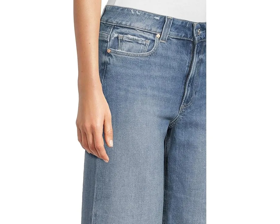 Джинсы Paige Anessa с необработанным краем и широкими штанинами