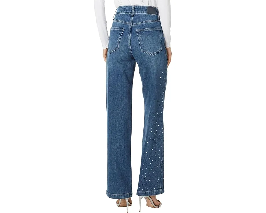 Джинсы Paige Sasha 32 дюйма с кристальными украшениями и широкими штанинами