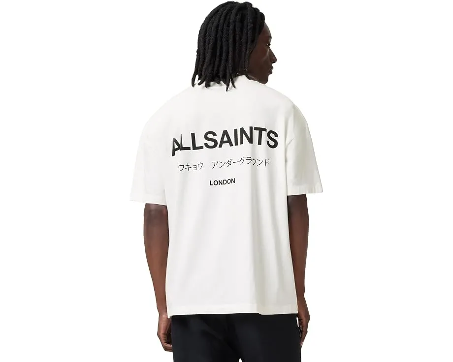 Футболка AllSaints Underground с коротким рукавом в цвете Ashen White