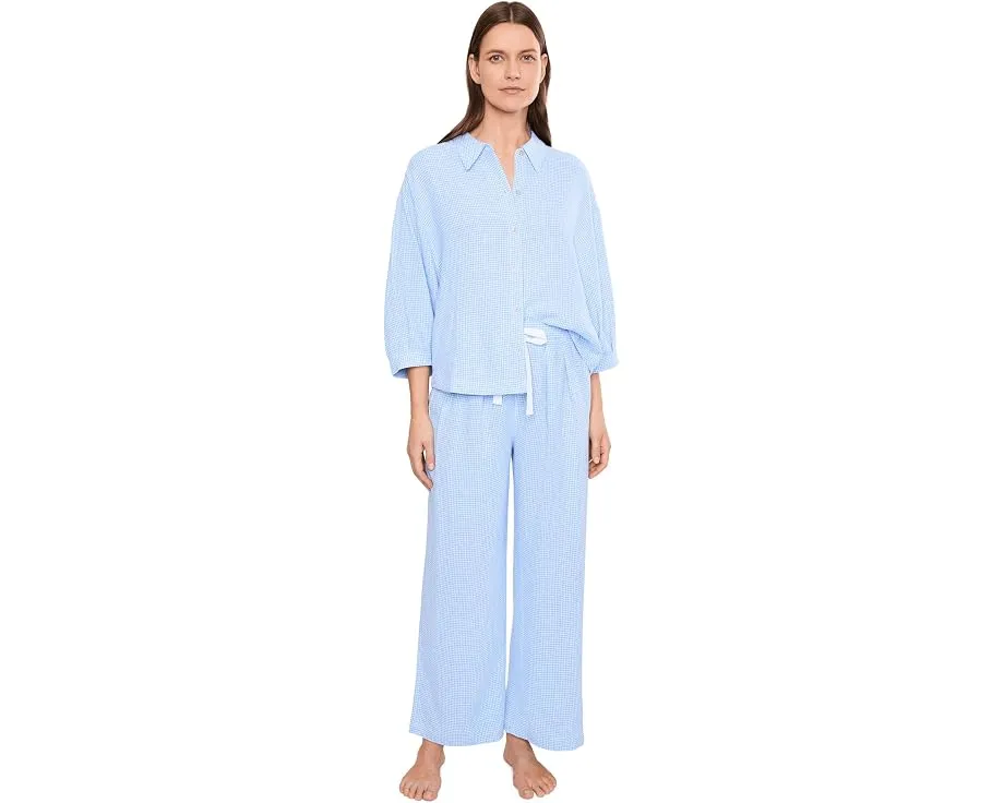 Широкие брюки Eberjey Linen Blend из льна и вискозы