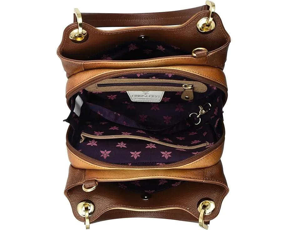 Сумка-сэтчел Anuschka 708 с ремнем-кроссбоди и двумя отделениями