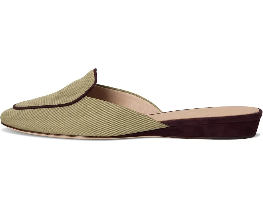 Туфли-мюли Veronica Beard Moritz из ткани faille с низким каблуком и контрастной окантовкой