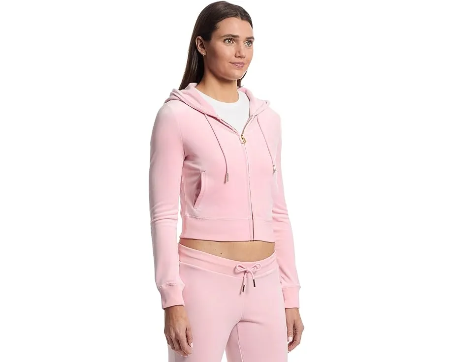 Толстовка Juicy Couture Solid Classic с капюшоном и стразовым логотипом