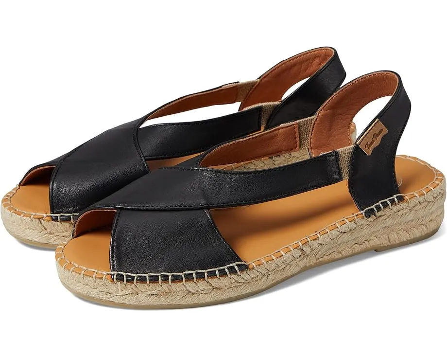 Toni Pons Elda-P эспадрильи на танкетке с открытым носком ручной работы