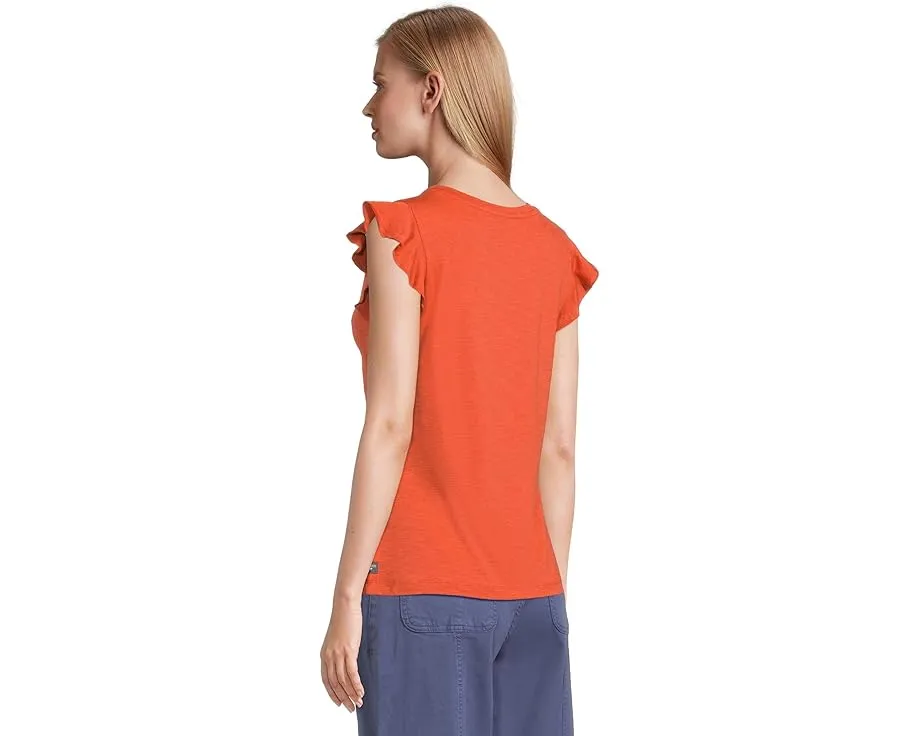 Футболка Rufflita с воланами на рукавах из ткани Tencel от Toad&Co