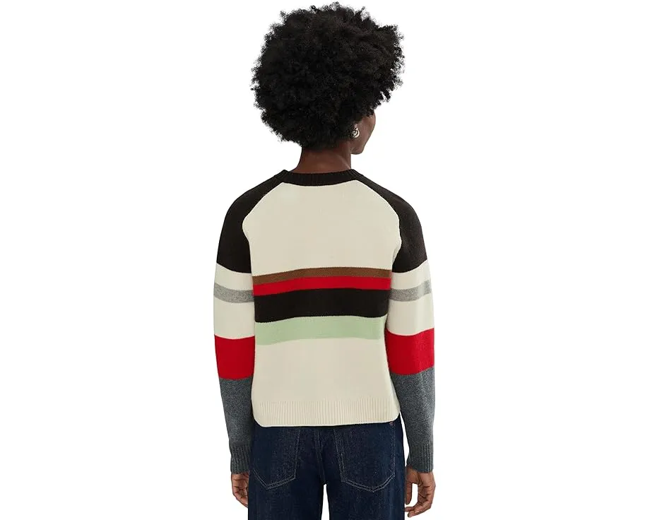 Свитер Madewell Stripe Aspen с регланными рукавами и полосатым узором
