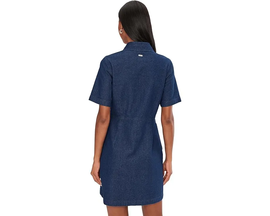 Джинсовое мини-платье Barbour Maia с острым воротником