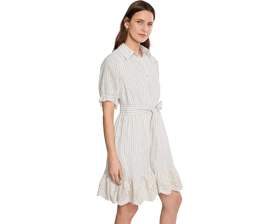 Мини-платье Vince Camuto с пышными рукавами-фонариками и рюшами