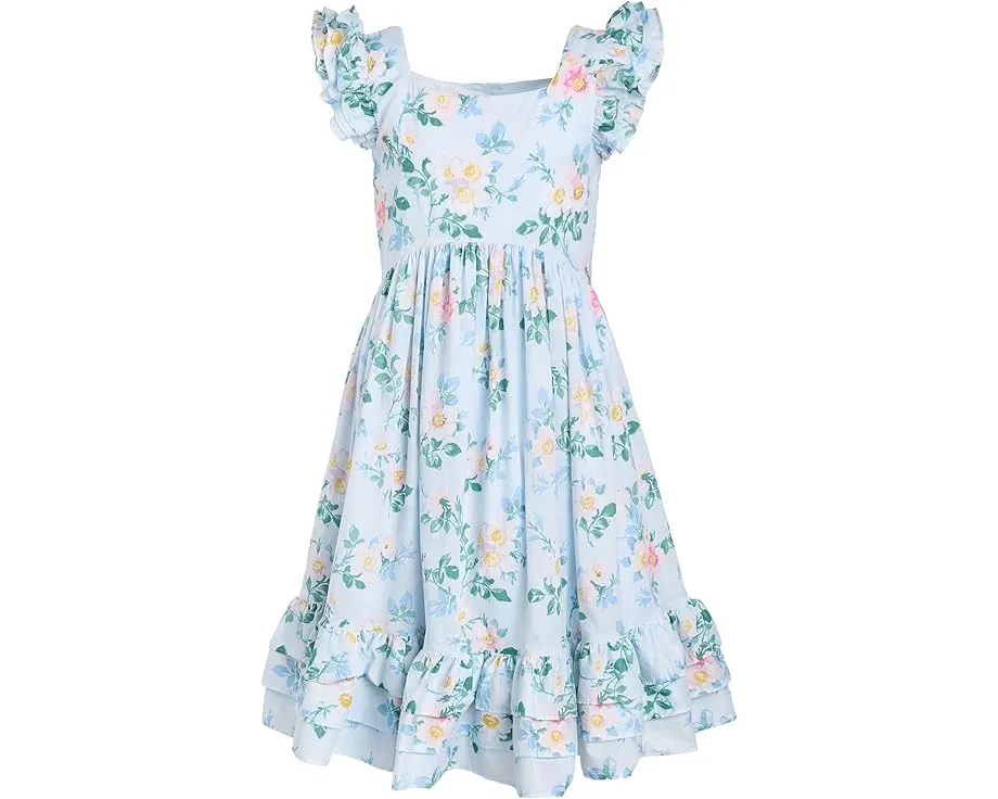 Платье для девочки с цветочным принтом и рукавами-фонариками Janie and Jack
