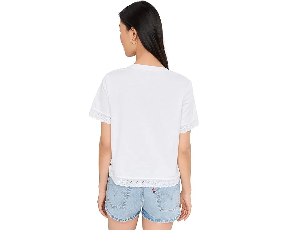 Футболка Clara Tee с кружевной отделкой из органического хлопка и TENCEL Toad&Co