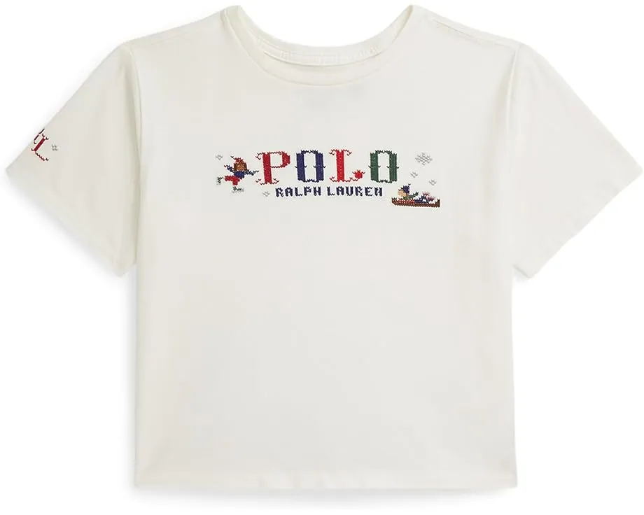 Футболка боксерского кроя с логотипом из хлопкового джерси Polo Ralph Lauren Kids для старших детей
