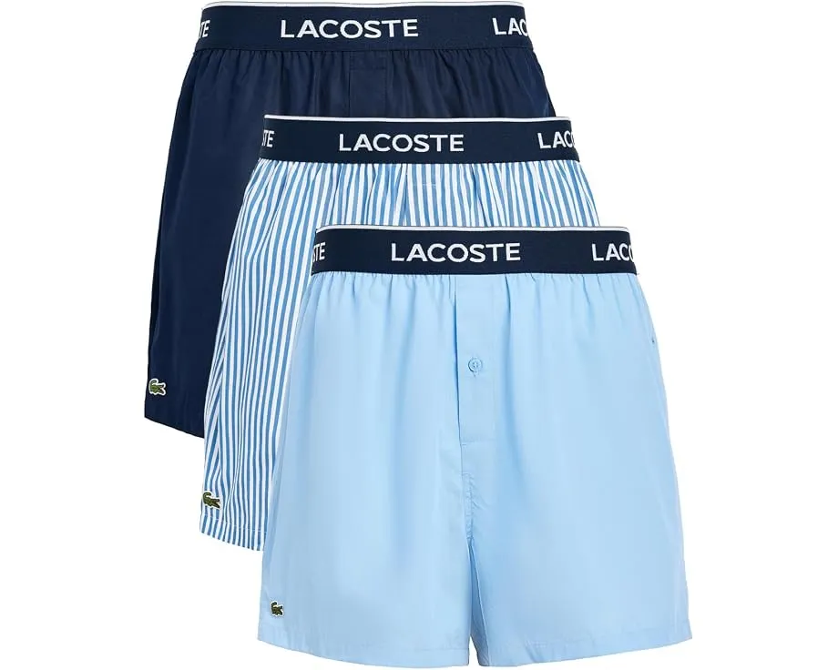 Набор из 3 боксеров Lacoste из хлопкового поплина