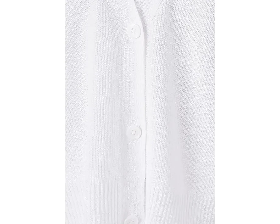 Petite Organic Linen Cotton V-neck Cardigan