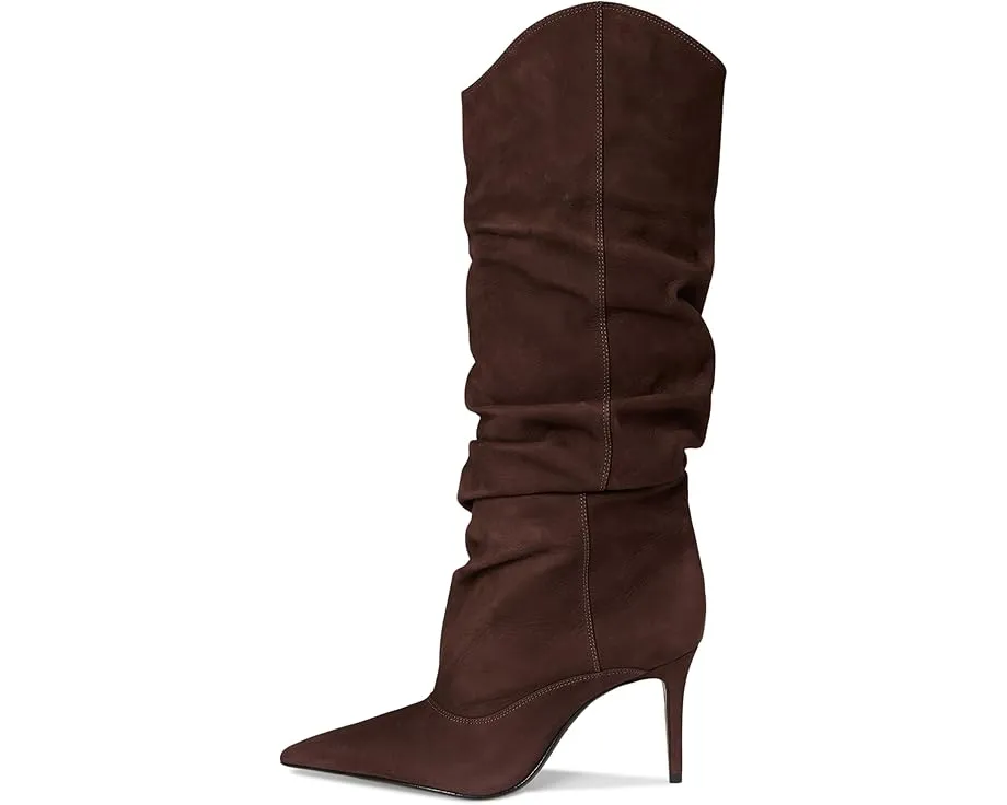 Ботинки Schutz Maryana Up Slouch из замши на высоком каблуке