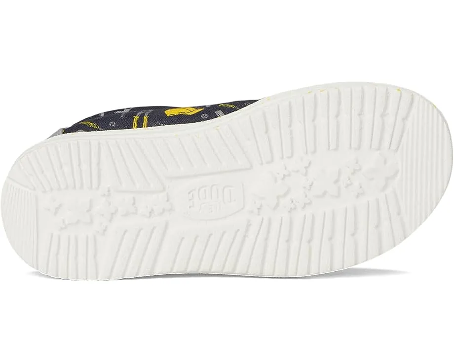 Кроссовки Wally Construction от Hey Dude Kids из текстиля с эластичными шнурками