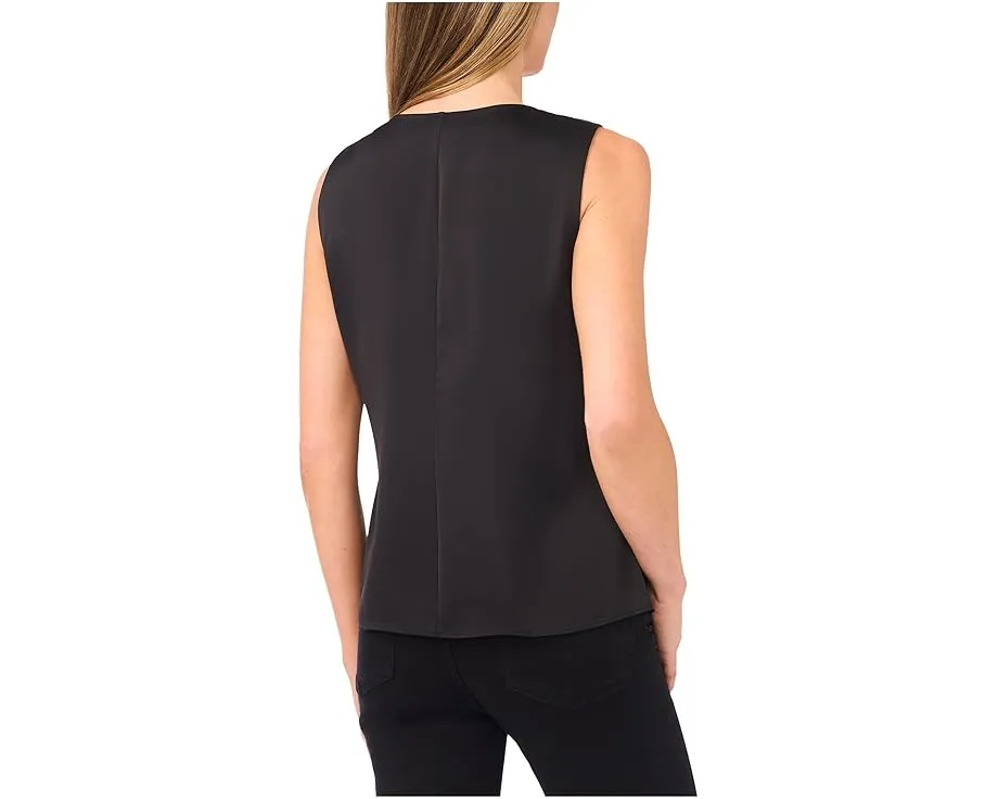 Топ CeCe без рукавов с V-образным вырезом и перекрученным передом